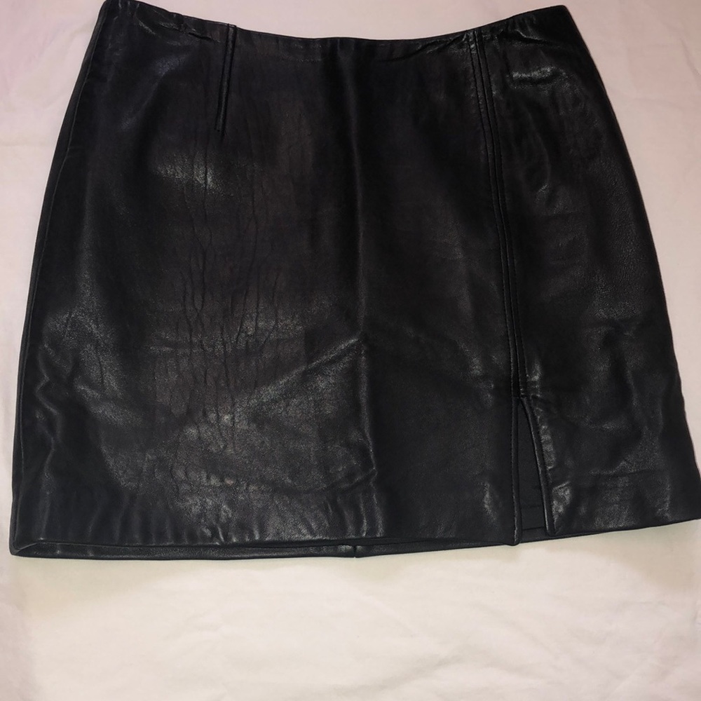Express leather skirt